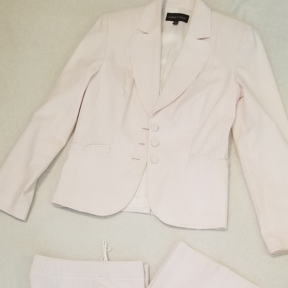 Seersucker pant suit